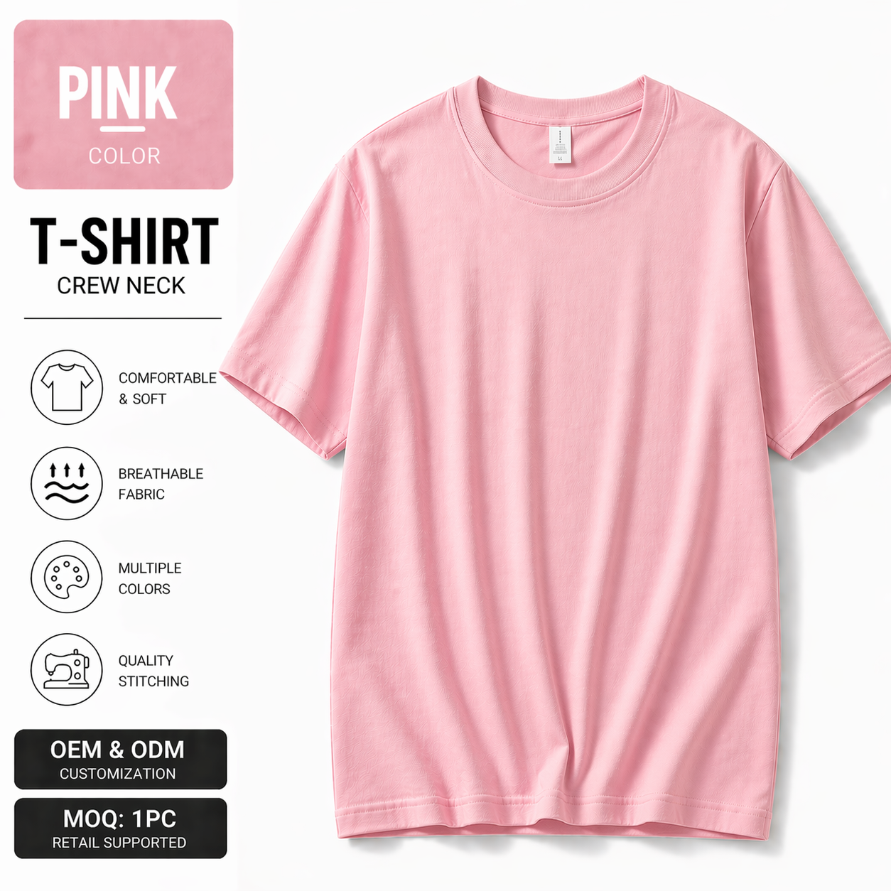 Premium 3-Pack T-Shirts / Unisex Cotton Tee / Multiple Colors / 1 PC = 3 T-Shirts / OEM & ODM Available / High Quality | Fast Shipping / Wholesale & Retail
